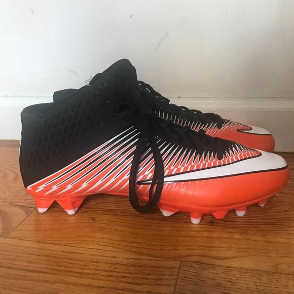 Nike Vapor Speed Orange Black Football Cleats Sz 12 - Picture 1 of 5